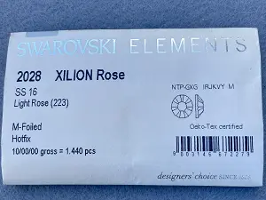 Клейові стрази Swarovski (HotFix) ss 16 /100шт