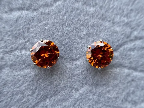 Сережки -гвоздики з фіанітами