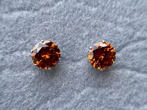 Сережки -гвоздики з фіанітами