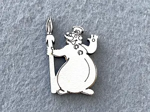 Декор із фанери "Сніговик"