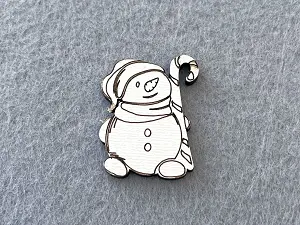 Декор із фанери " Сніговик "