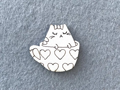 Декор из фанеры "Котик "