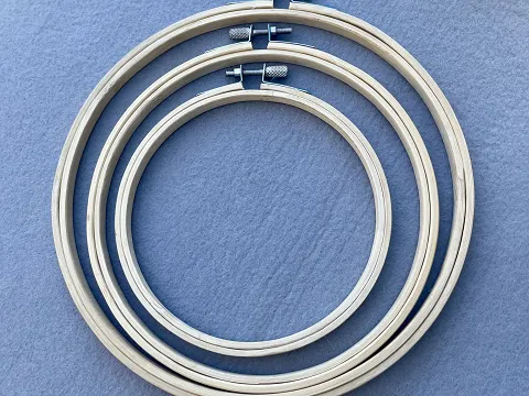 Набір дерев'яних пялець з гвинтом - 3шт