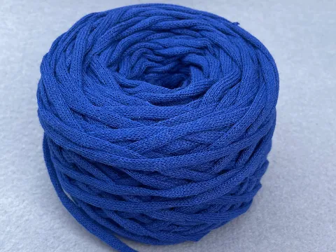 Бавовняний шнур, Синій, 4мм, 100 метрів.