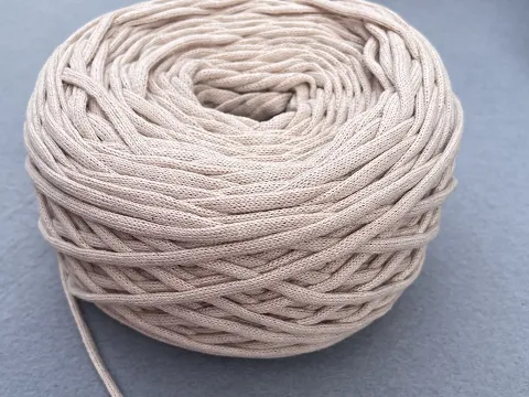 Хлопковый шнур, Бежевый, 4мм, 100 метров.