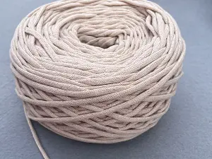 Бавовняний шнур, Бежевий, 4мм, 100 метрів.