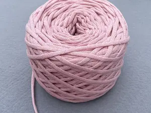 Бавовняний шнур, Світло-рожевий, 4мм, 100 метрів.