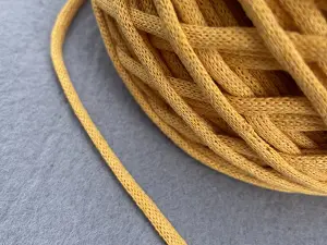 Бавовняний шнур, Жовтий, 4мм, 100 метрів.