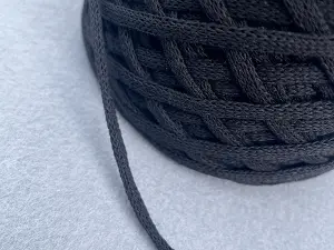 Бавовняний шнур, Чорний, 4мм, 100 метрів.