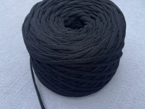 Бавовняний шнур, Чорний, 4мм, 100 метрів.