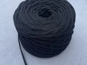 Бавовняний шнур, Чорний, 4мм, 100 метрів.