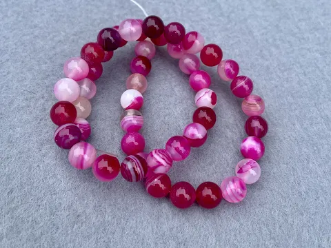 Агат малиновий -8мм