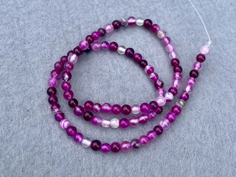 Агат малиновий -4мм