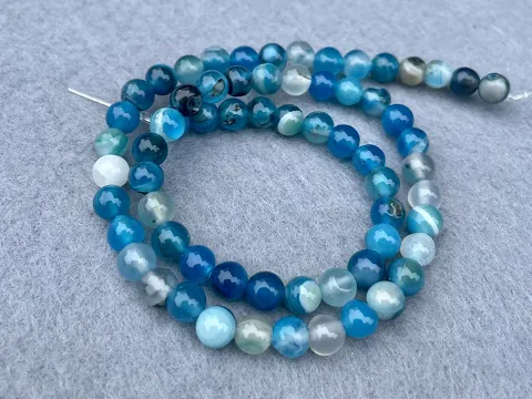 Агат голубой -6мм