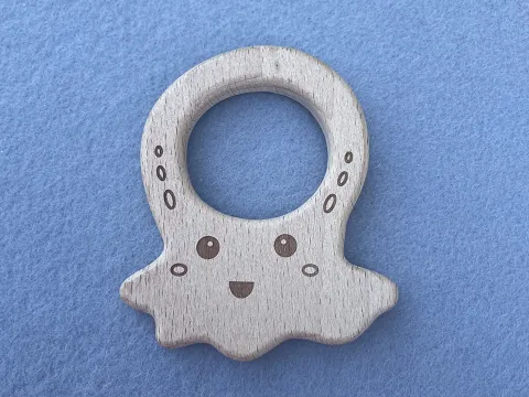 Гризунок дерев'яний "Восьминіг"