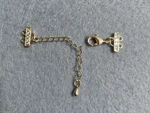 Застібка із затискачем для біжутерії