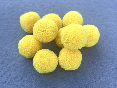 Бусины текстильные (Помпоны)- 2см