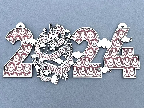Декор із фанери "Символ Нового року 2024"