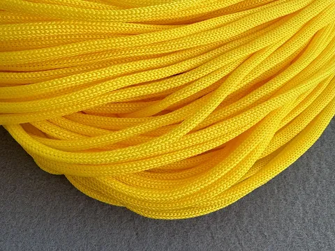 Поліефірний шнур ,Жовтий,4 мм,100 метрів