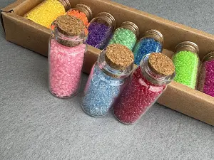 Набір бісеру в пляшечках - 10 кольорів