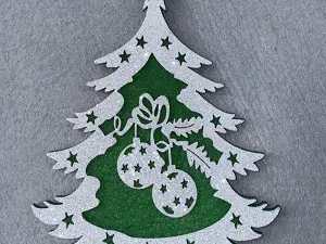 Аплікація з фетру та фому <Ялинка>