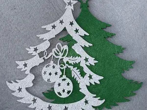 Аплікація з фетру та фому <Ялинка>