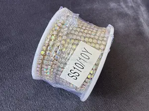 Лента стразовая SS 10 crystal AB