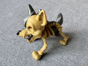 Брелок Скелет-Волка напечатана на 3Д принтере