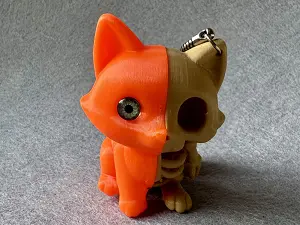 Брелок Скелет - Лисиця надрукована на 3Д принтері