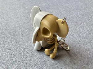 Брелок Скелет - Слон надрукована на 3Д принтері