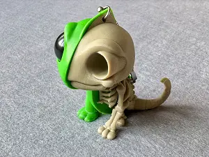 Брелок Скелет - Ящерица напечатана на 3Д принтере