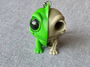 Брелок Скелет - Ящірка надрукована на 3Д принтері