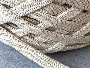 Бавовняний шнур, Бежевий, 7мм, 100 метрів