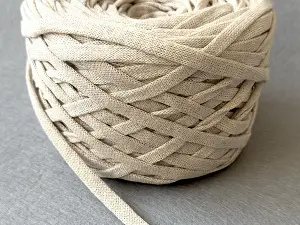 Бавовняний шнур, Бежевий, 7мм, 100 метрів