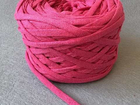 Хлопковый шнур, Малиновый, 7мм, 100 метров