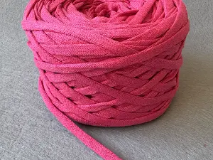Бавовняний шнур, Малиновий, 7мм, 100 метрів