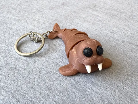 Брелок Морж надрукована на 3Д принтері