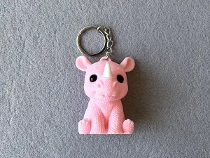 Брелок Носорог надрукований на 3Д принтері