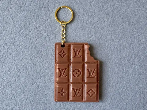 Брелок Шоколадка надрукований на 3Д принтері