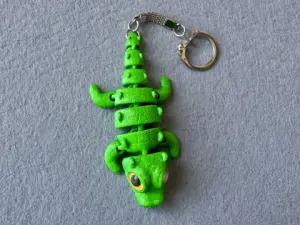 Брелок Крокодил надрукований на 3Д принтері