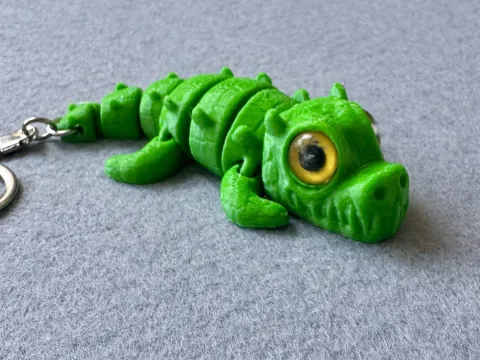 Брелок Крокодил надрукований на 3Д принтері