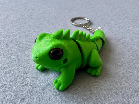 Брелок Ящірка надрукований на 3Д принтері