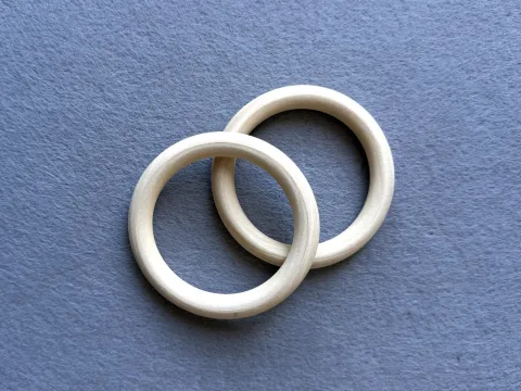 Кільця дерев'яні - 7,6см - 50 шт