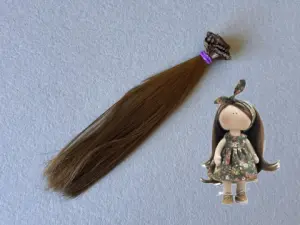 Волосся (Треси) для ляльок - Прямі -довжина - 20 см  (№6)