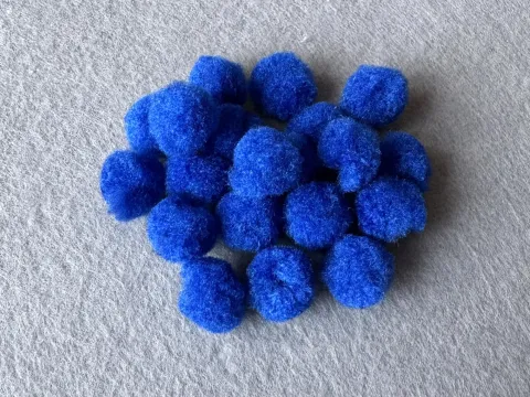 Намистини текстильні - 1.5см (1000шт)