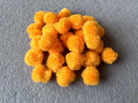 Бусины текстильные - 1.5см (1000шт)