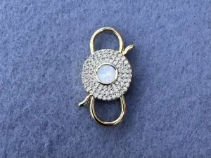 Карабін подвійний з опалом та цирконієм