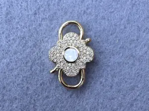 Карабін подвійний з опалом та цирконієм