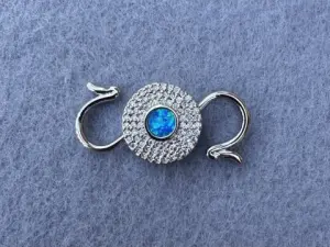 Карабін подвійний з опалом та цирконієм