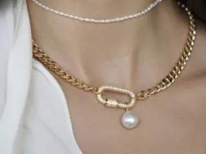 Карабін двосторонній з цирконієм